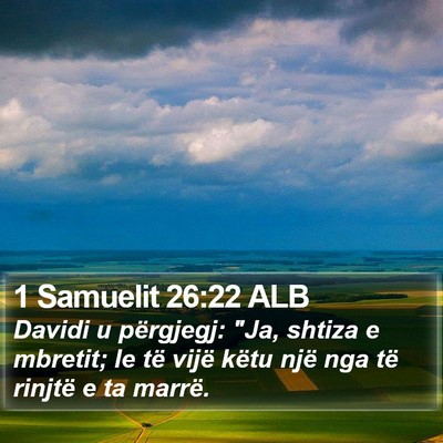 1 Samuelit 26:22 ALB Bible Verse Image