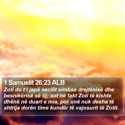 1 Samuelit 26:23 ALB Bible Verse Image