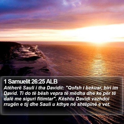 1 Samuelit 26:25 ALB Bible Verse Image