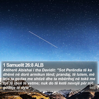 1 Samuelit 26:8 ALB Bible Verse Image