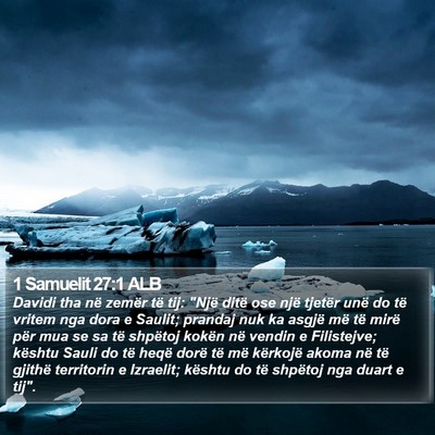 1 Samuelit 27:1 ALB Bible Verse Image