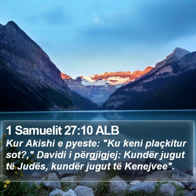 1 Samuelit 27:10 ALB Bible Verse Image