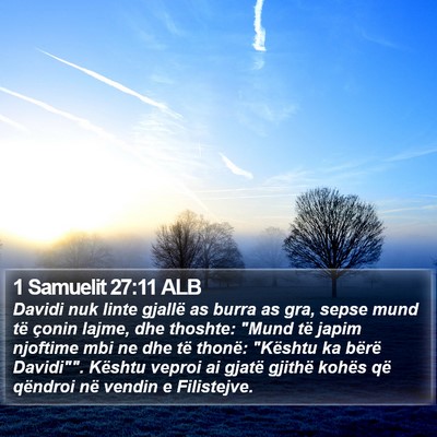 1 Samuelit 27:11 ALB Bible Verse Image