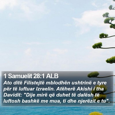 1 Samuelit 28:1 ALB Bible Verse Image