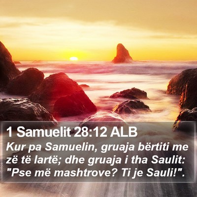 1 Samuelit 28:12 ALB Bible Verse Image