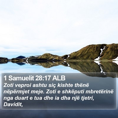 1 Samuelit 28:17 ALB Bible Verse Image