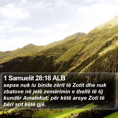 1 Samuelit 28:18 ALB Bible Verse Image