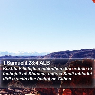 1 Samuelit 28:4 ALB Bible Verse Image