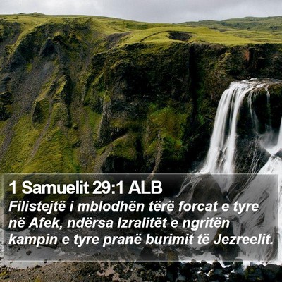 1 Samuelit 29:1 ALB Bible Verse Image