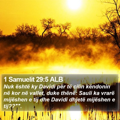 1 Samuelit 29:5 ALB Bible Verse Image