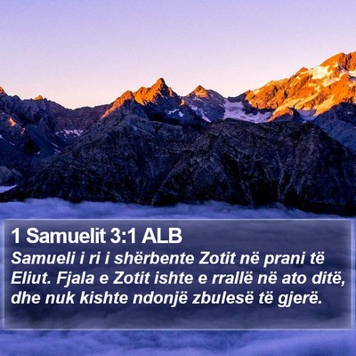 1 Samuelit 3:1 ALB Bible Verse Image