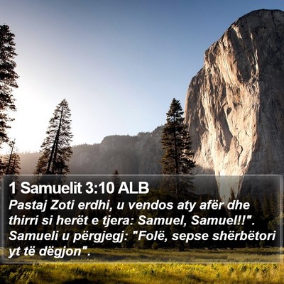 1 Samuelit 3:10 ALB Bible Verse Image