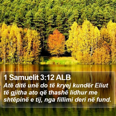 1 Samuelit 3:12 ALB Bible Verse Image