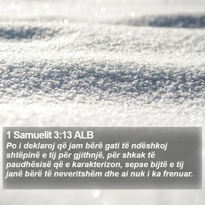 1 Samuelit 3:13 ALB Bible Verse Image