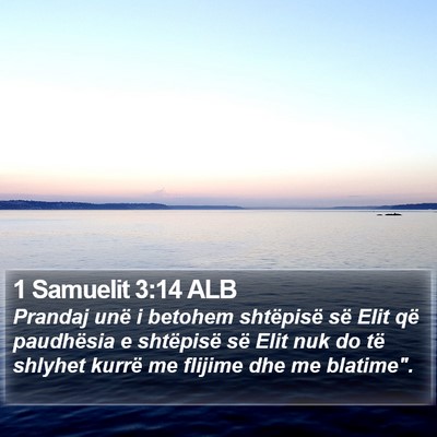 1 Samuelit 3:14 ALB Bible Verse Image