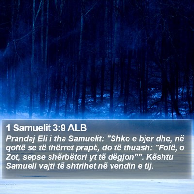 1 Samuelit 3:9 ALB Bible Verse Image