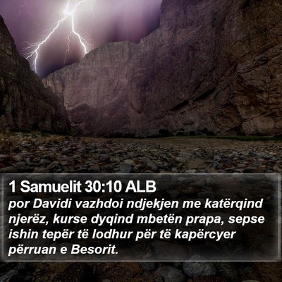 1 Samuelit 30:10 ALB Bible Verse Image