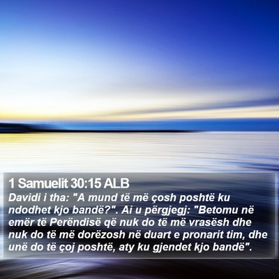 1 Samuelit 30:15 ALB Bible Verse Image