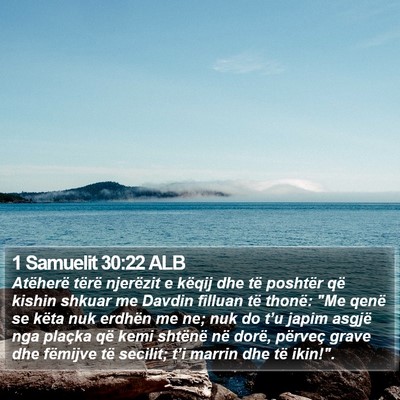 1 Samuelit 30:22 ALB Bible Verse Image
