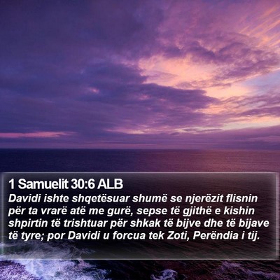 1 Samuelit 30:6 ALB Bible Verse Image