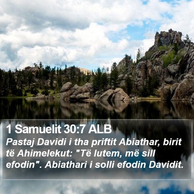 1 Samuelit 30:7 ALB Bible Verse Image