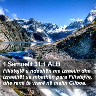 1 Samuelit 31:1 ALB Bible Verse Image