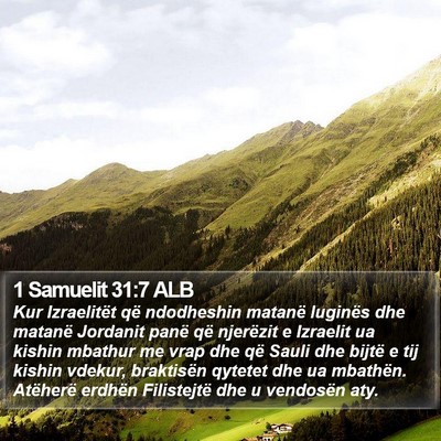 1 Samuelit 31:7 ALB Bible Verse Image