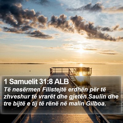 1 Samuelit 31:8 ALB Bible Verse Image