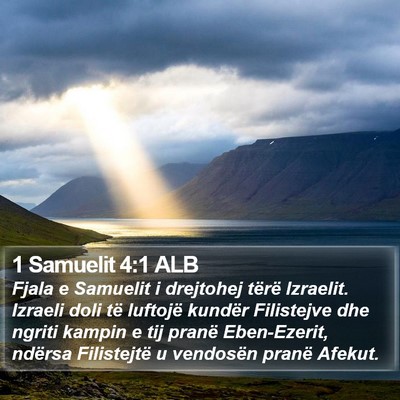 1 Samuelit 4:1 ALB Bible Verse Image