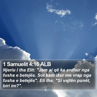 1 Samuelit 4:16 ALB Bible Verse Image