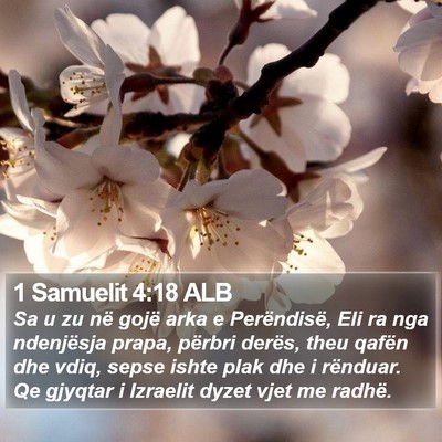 1 Samuelit 4:18 ALB Bible Verse Image