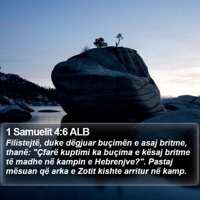 1 Samuelit 4:6 ALB Bible Verse Image
