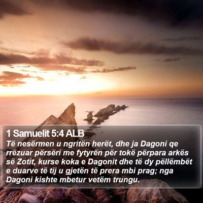 1 Samuelit 5:4 ALB Bible Verse Image