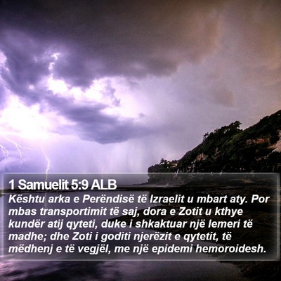 1 Samuelit 5:9 ALB Bible Verse Image