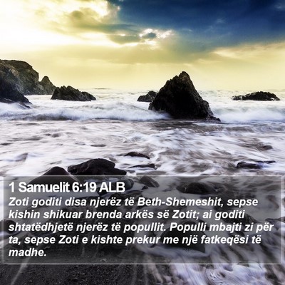 1 Samuelit 6:19 ALB Bible Verse Image