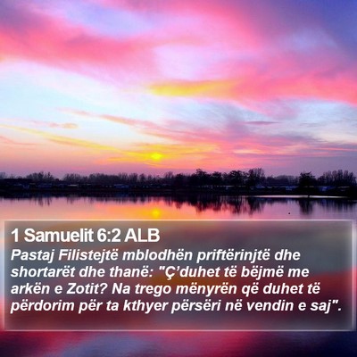 1 Samuelit 6:2 ALB Bible Verse Image