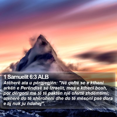 1 Samuelit 6:3 ALB Bible Verse Image