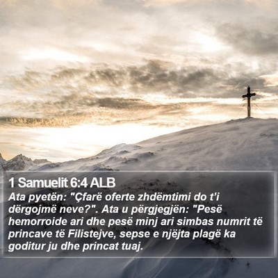 1 Samuelit 6:4 ALB Bible Verse Image