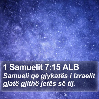 1 Samuelit 7:15 ALB Bible Verse Image