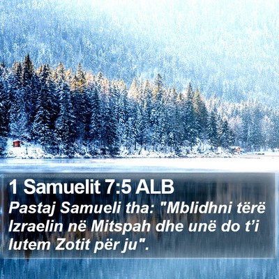 1 Samuelit 7:5 ALB Bible Verse Image