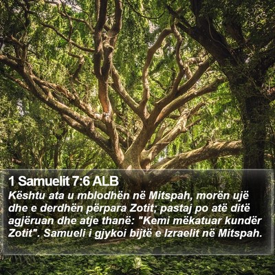 1 Samuelit 7:6 ALB Bible Verse Image