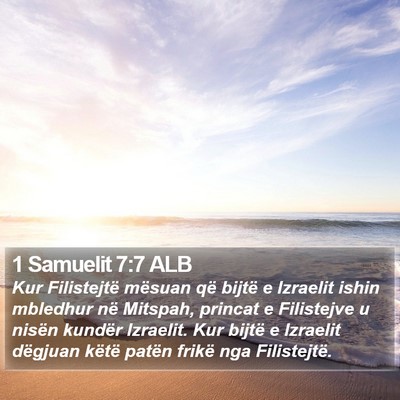 1 Samuelit 7:7 ALB Bible Verse Image