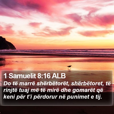 1 Samuelit 8:16 ALB Bible Verse Image