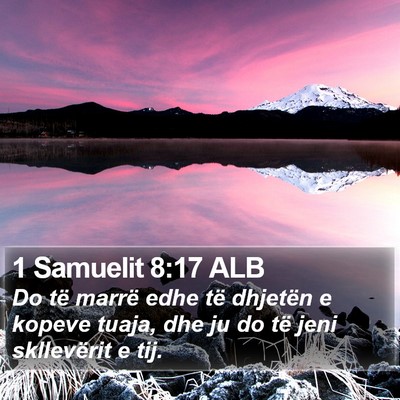 1 Samuelit 8:17 ALB Bible Verse Image