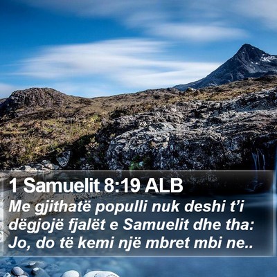 1 Samuelit 8:19 ALB Bible Verse Image