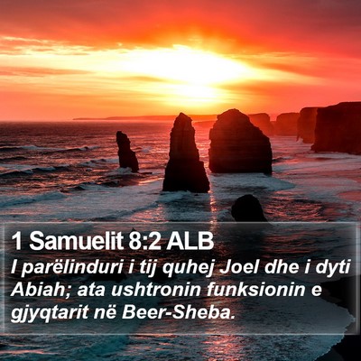 1 Samuelit 8:2 ALB Bible Verse Image