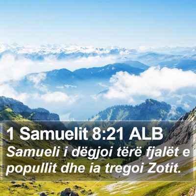 1 Samuelit 8:21 ALB Bible Verse Image
