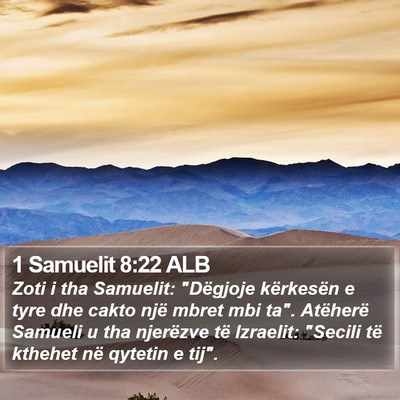 1 Samuelit 8:22 ALB Bible Verse Image