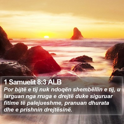 1 Samuelit 8:3 ALB Bible Verse Image