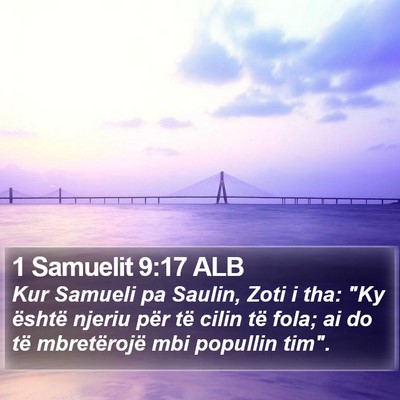 1 Samuelit 9:17 ALB Bible Verse Image
